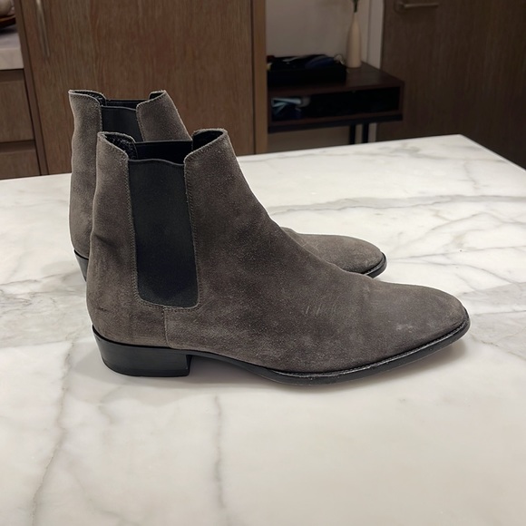 Saint Laurent Suede Wyatt Chelsea Boot Ankle - Picture 4 of 7